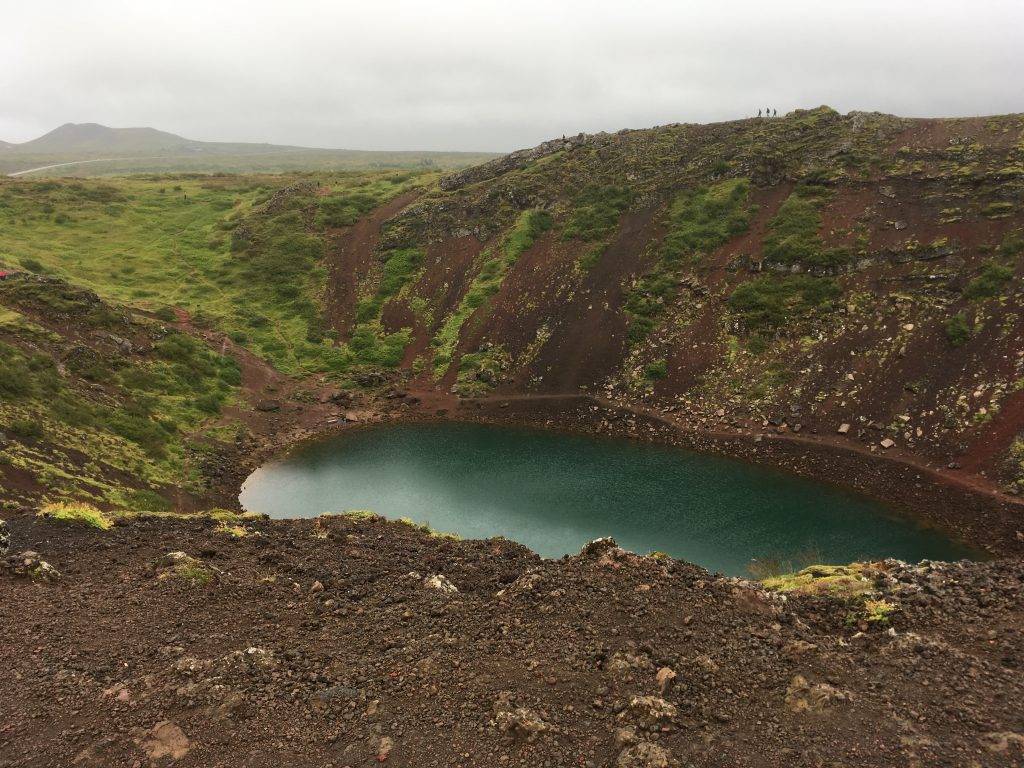 Kerið, vulkaan en kratermeer in de Golden Circle